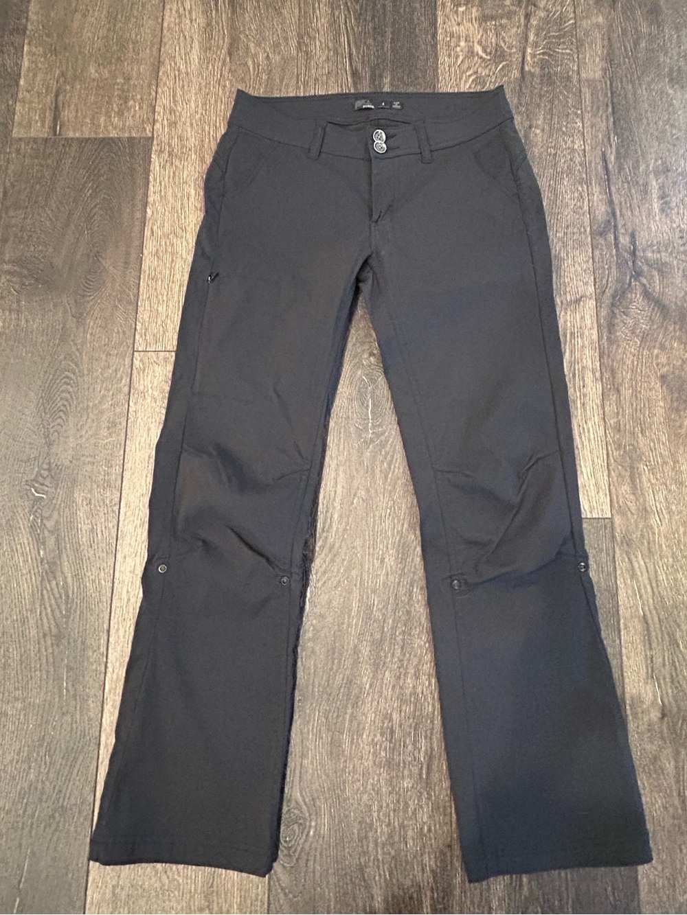 prAna Halle Pant Women’s Size 4 Short Black Convertible Roll-Up Hiking Pants